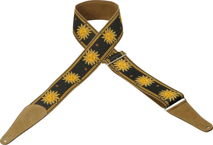 Levys 2 1/2 Woven Golden Sun Guitar Strap