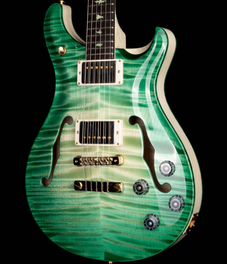 PRS Private Stock 9112 McCarty 594 Hollowbody II Brazilian Rosewood Board Key Lime Glow