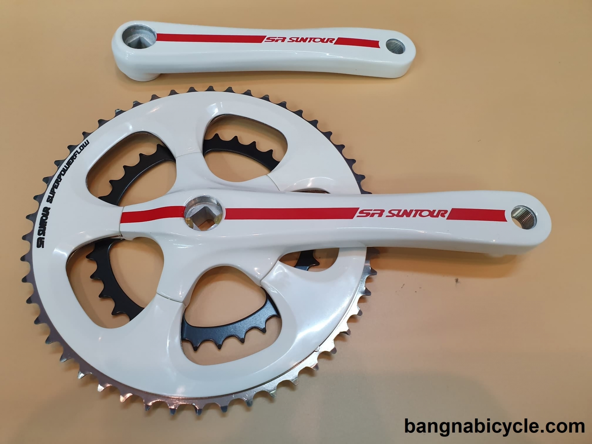 ชุดจานหน้ากะโหลกเหลี่ยม SR Suntour 2 ชั้น