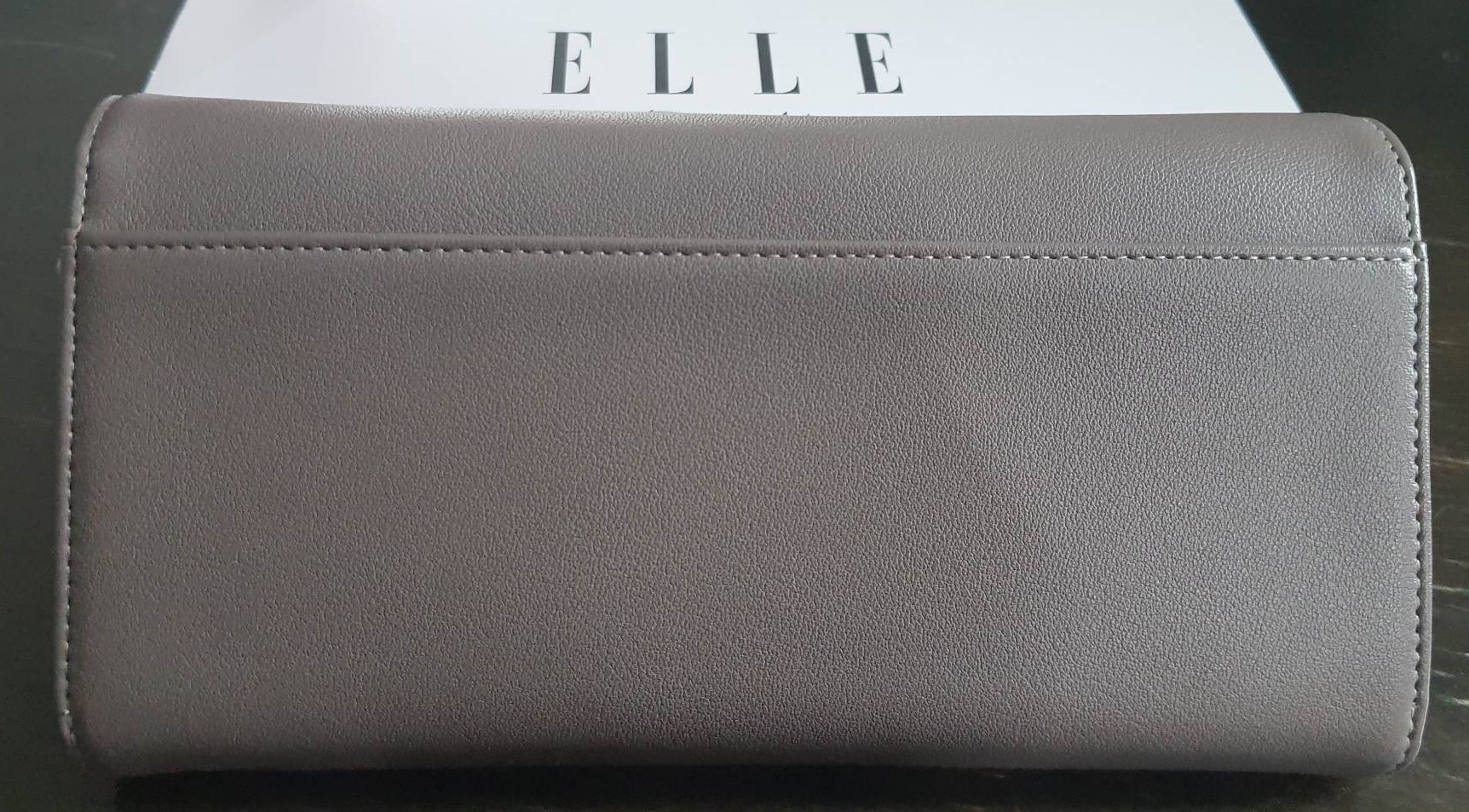 กระเป๋าสตางค์ ELLE เทาเข้ม-ดำ ใหม่ แท้