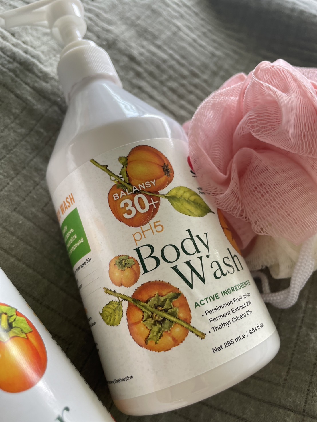 Balansy 30+ pH5 Body Wash with Japanese Persimmon Extract, Powerful Odor Eliminator, 9.64 fl oz