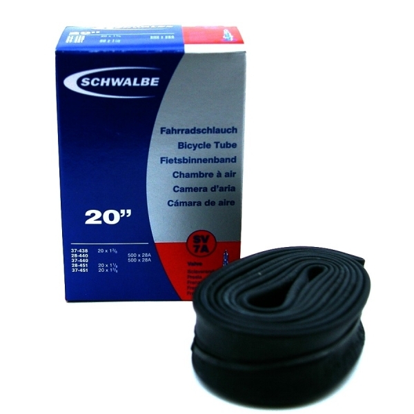 ยางใน Schwalbe SV7A 20 x 1.3/8 - 451 จุ๊บเล็ก 40mm