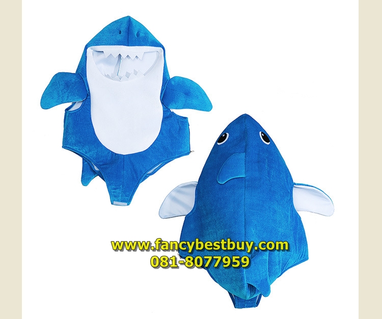 ชุดฉลาม สำหรับเด็กเล็ก เป็นชุดแฟนซีสัตว์ใต้ทะเล สำหรับการแสดง ใช้ได้ทั้งเด็กชายหญิง มี 3 สี ขนาด 100, 120
