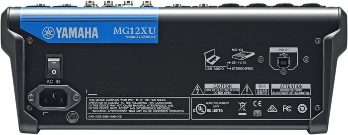 Yamaha MG12XU 12-Input Stereo Mixer with Effects,USB and 1- Knob Compressors