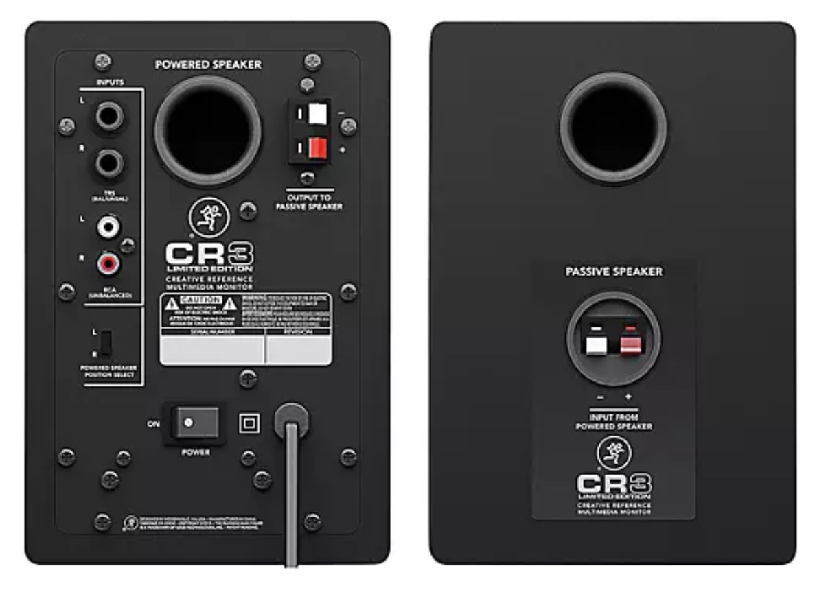 Mackie CR3 Limited Edition Gold Trim 3 in. Multimedia Monitors (Pair)