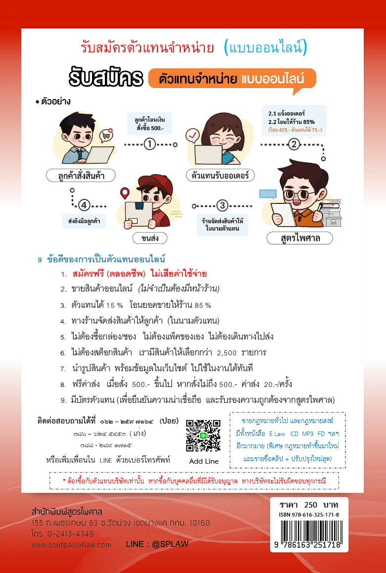 รวมคำฟ้องคดีอาญา เล่ม 3 มาตรา 340-398 (ปกแดง) (5C 01)