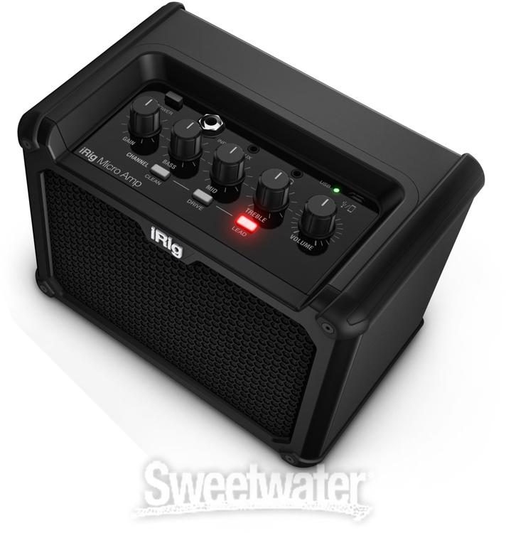 IK Multimedia iRig Micro Amp 15-watt 1x4 inch Battery Powered Amp with iOS / USB Audio Interface