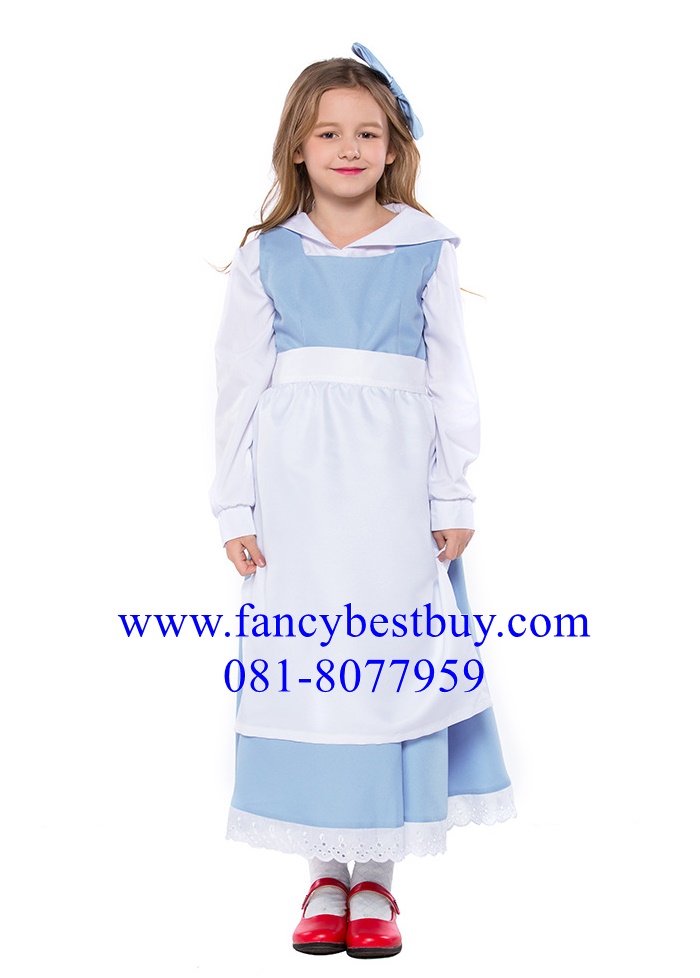 ชุดเจ้าหญิงเบล Bella Princess ชุดเจ้าหญิงดีสนีย์ Disney Princess ขนาด XL(135-145)