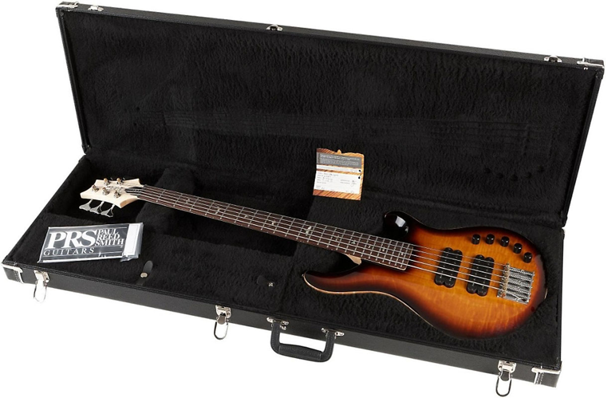 PRS Grainger Quilt Top 5 String Electric Bass Guitar with Indian Rosewood Fretboard McCarty Tobacco Sunburst