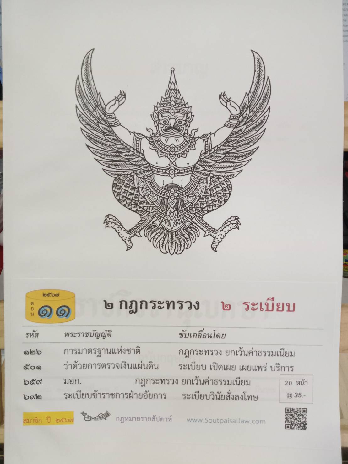 กฎหมายใหม่ปี 2567 ตอนที่ 11 2 กฎกระทวง 2 ระเบียบ