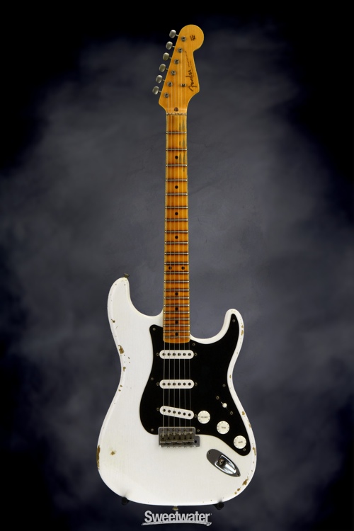 Fender Custom Shop Ancho Poblano Stratocaster - Opaque White Blonde, Shattered Journeyman Relic