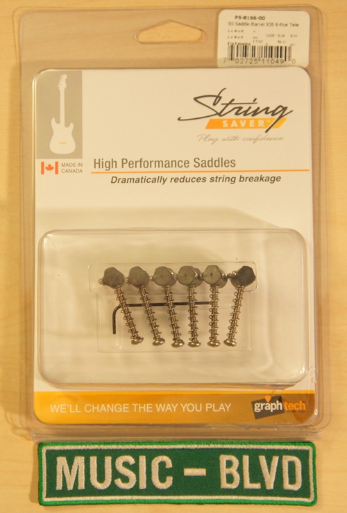 Graph Tech String Saver Barrel Saddle IOS for Telecaster Electric Guitars (Set of 6)