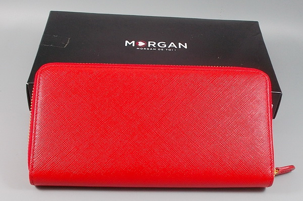 กระเป๋าสตางค์ MORGAN แดง ใหม่ แท้