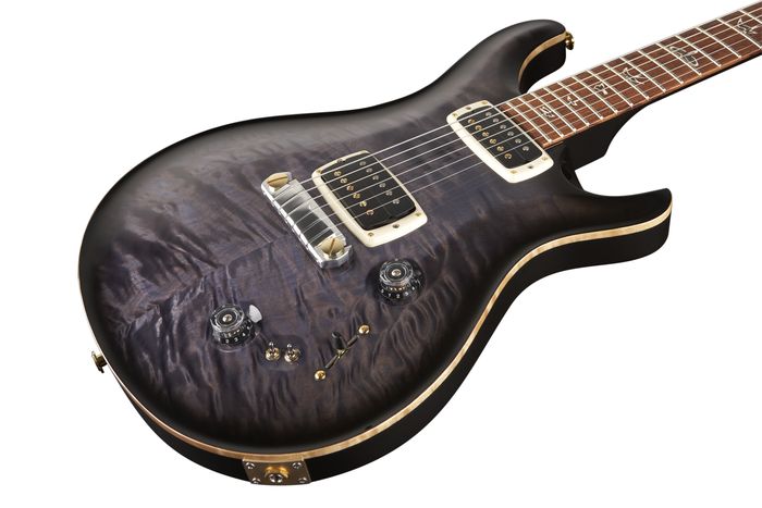 PRS 408 Quilt Top Stoptail with Hybrid Hardware and Pattern Thin Neck Electric Guitar Purple Hazel
