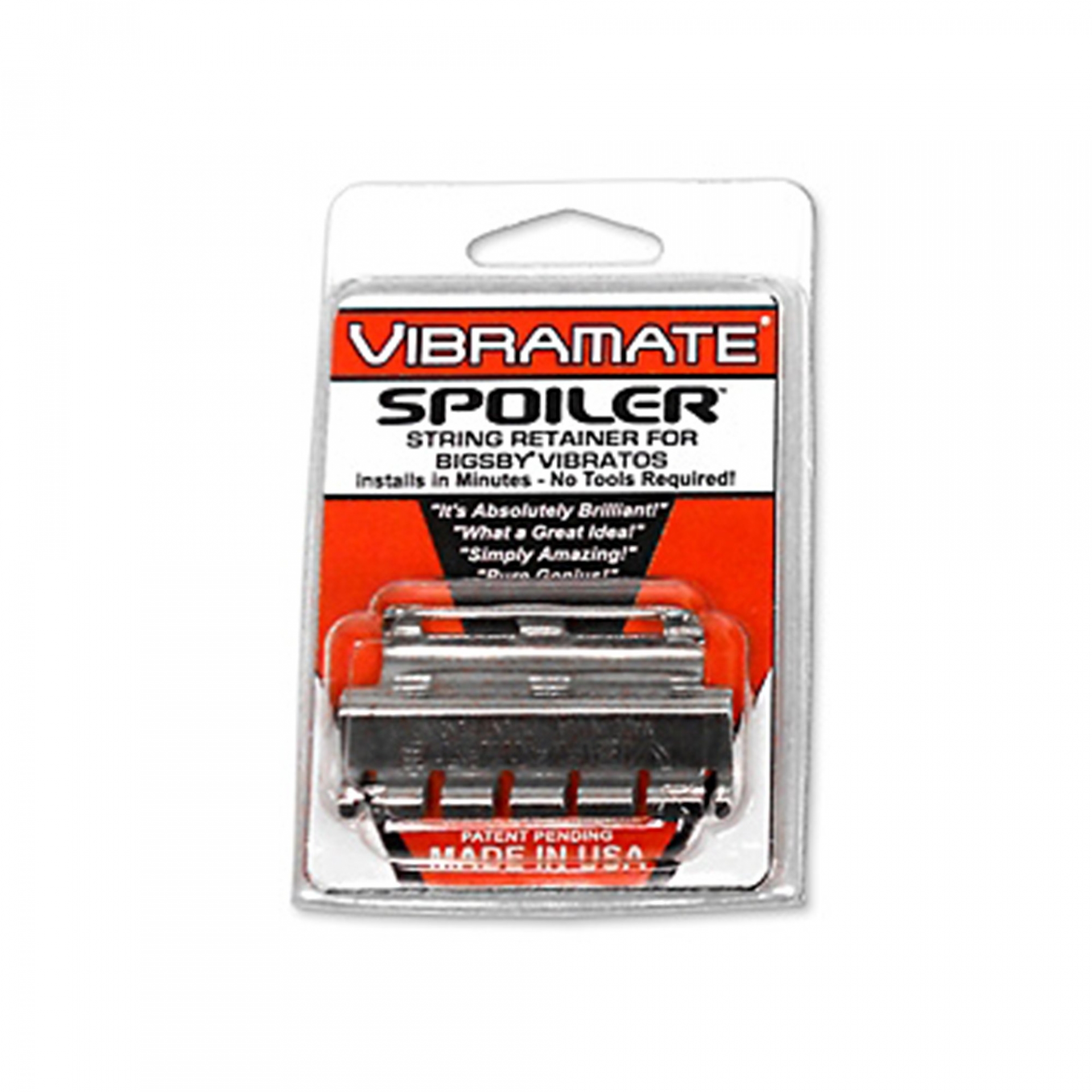 Allparts Stainless Vibramate V7-LP Spoiler String Retainer - Brushed Silver / Chrome