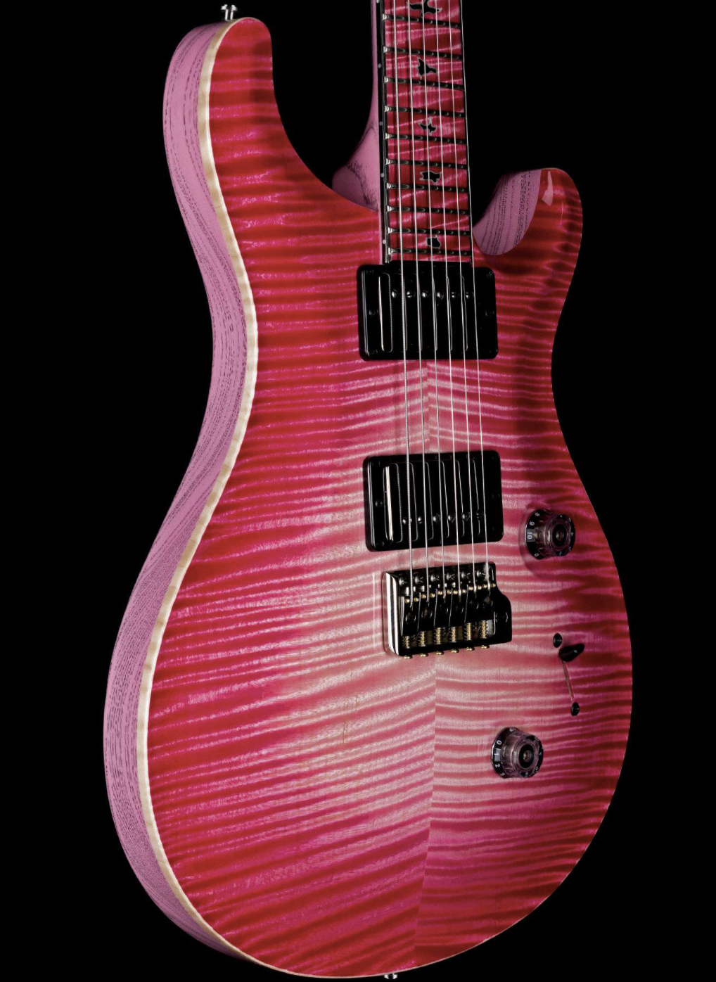 PRS Private Stock 9249 Custom 24 Curly Maple Top Curly Maple Board Pink Glow