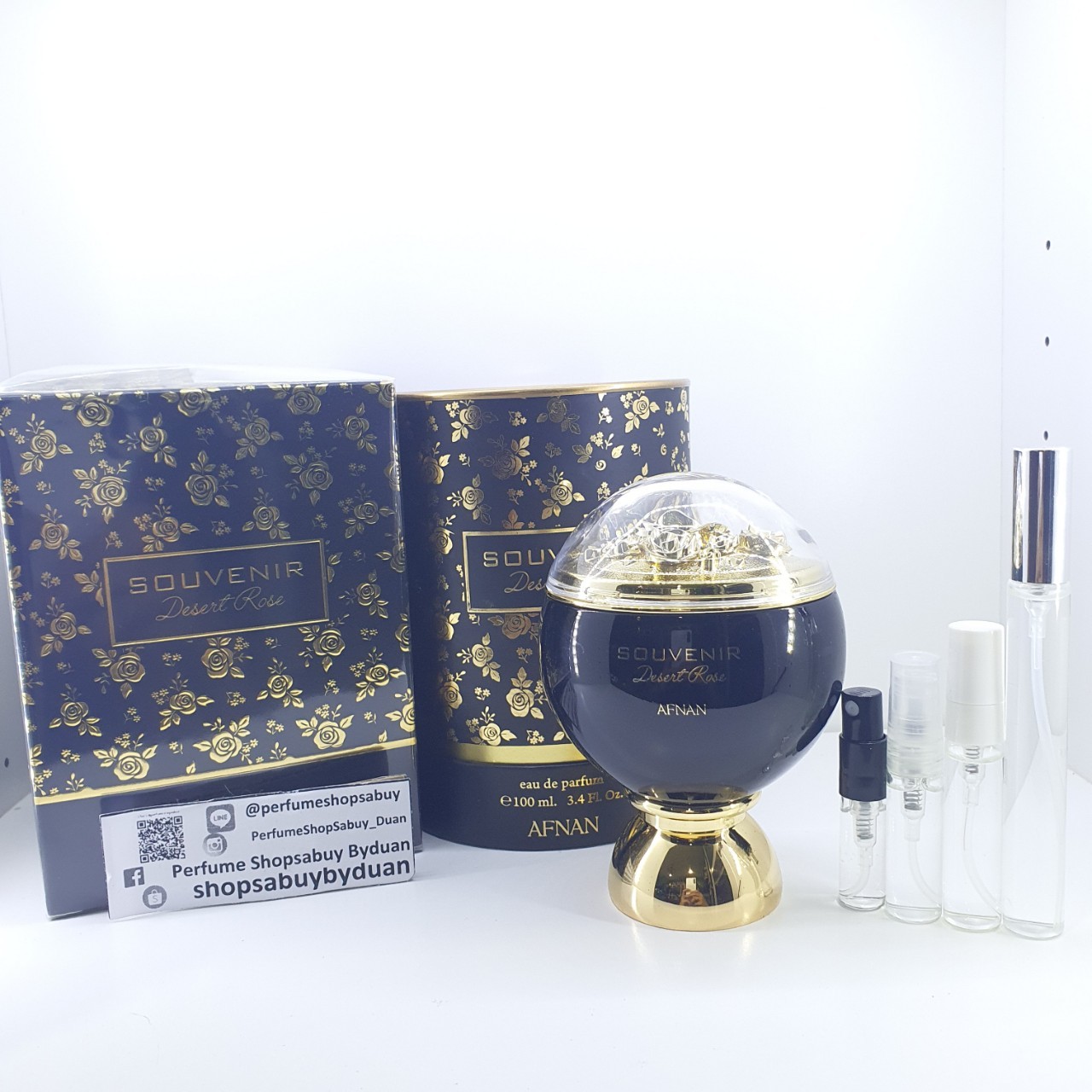 น้ำหอมแท้แบ่งขาย Afnan Souvenir Desert Rose (Black) น้ำหอมแท้ กดใส่ขวด ขนาด 2ml 4ml 5ml 10ml