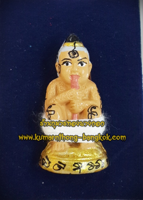 กุมารทองเก้าโกศ รุ่นแรก ครูบาชัยชนะ สำนักสงฆ์พุทธอริยะรังษี เนื้อดิน7ป่าช้า เพ้นสี ขนาดสูง 1.6 นิ้ว รุ่น โชคลาภ ค้าขายร่ำรวย (ชุดกรรมการนำฤกษ์)