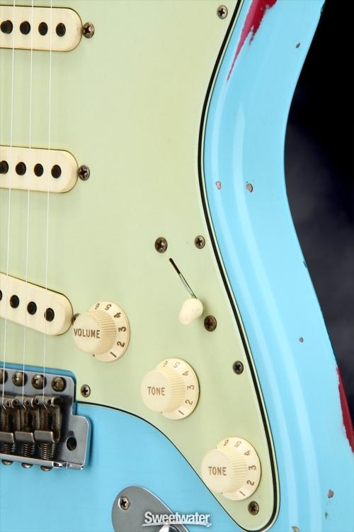 Fender Custom Shop 60s Stratocaster Heavy Relic/Closet Classic Mix - Daphne Blue/Pink Paisley