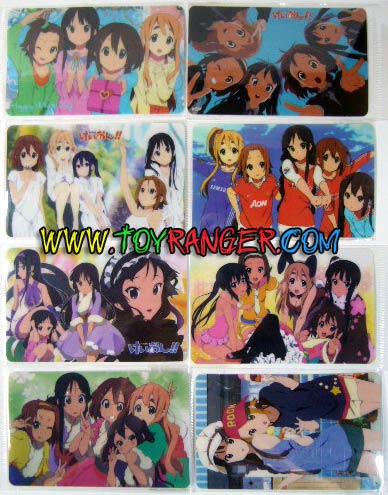 สติ๊กเกอร์พลาสติก K-on! ชุด 5 (8 ใบ)