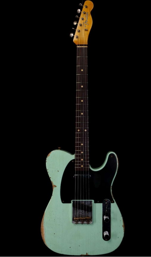 FENDER CUSTOM SHOP 1961 TELECASTER RELIC QUATER-SAWN MAPLE AAA ROSEWOOD FINGERBOARD SURF GREEN