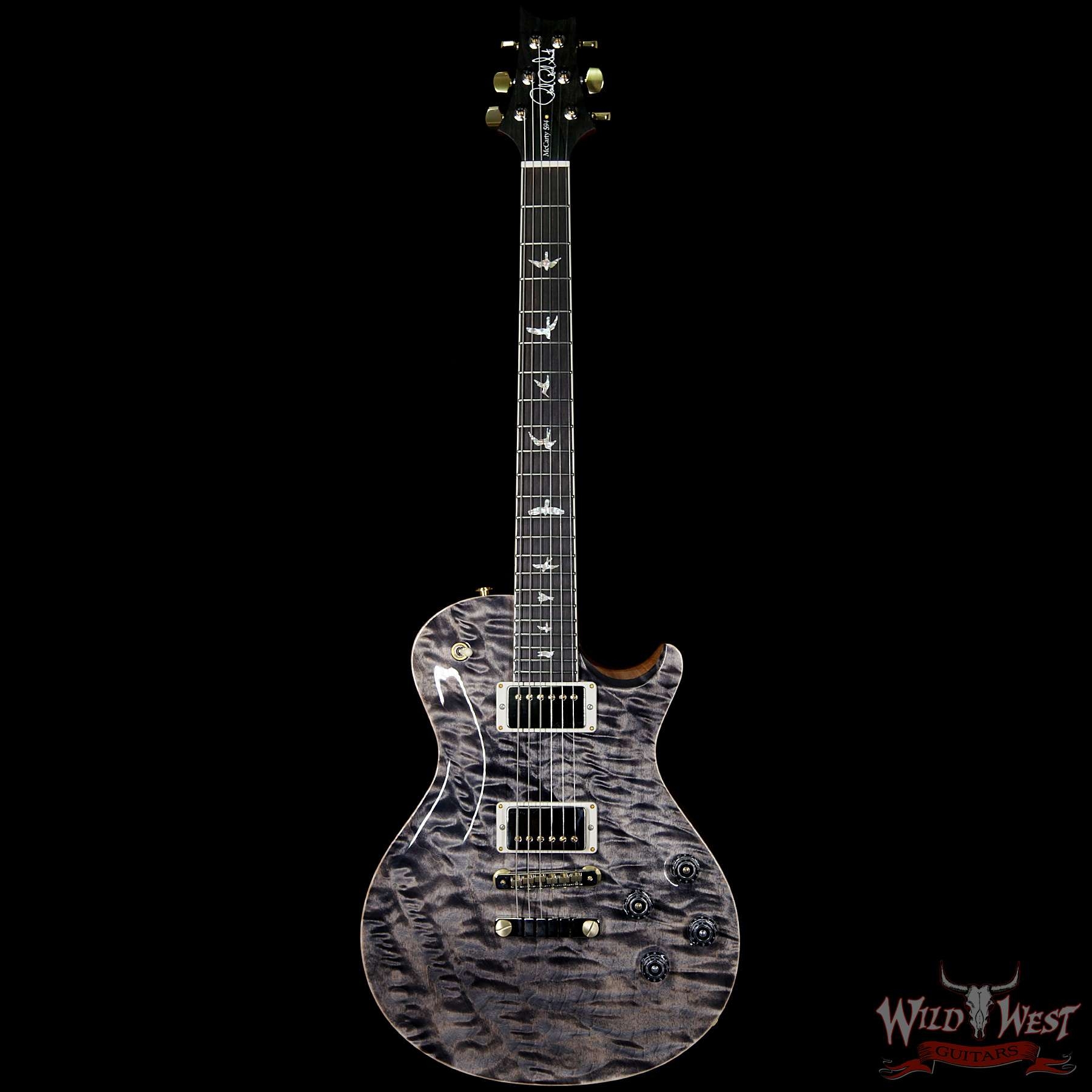 PRS Wood Library Artist Package McCarty Singlecut SC594 One Piece Quilt Top Ebony Fretboard - Charcoal