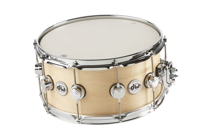 DW Collector's Series Satin Oil Snare Drum Natural with Chrome Hardware7x14
