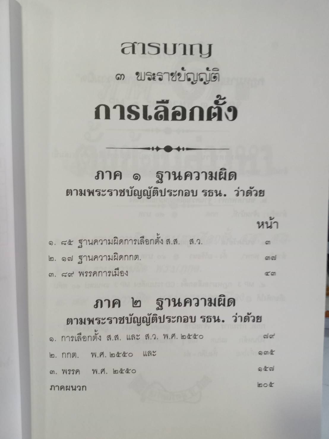 3 พระราชบัญญัติการเลือกตั้ง ฉบับฐานความผิด แก้ข้อกล่าวหา (จับประเด็น)