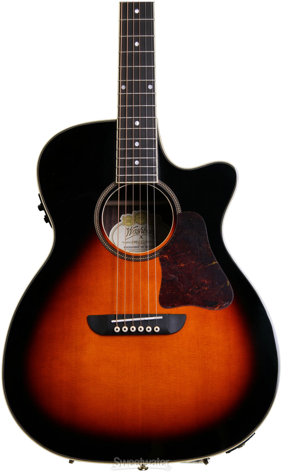 Washburn WSD5240SCETSK Warren Haynes Grand Auditorium Acoustic-Electric with Cutaway - Tobacco Burst