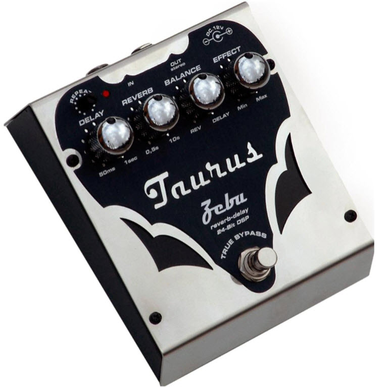 Taurus Zebu Silver Line Reverb + Delay Effects Pedal