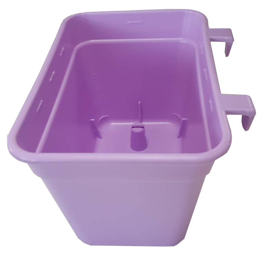 กระถางต้นไม้สวนแนวตั้งเหลี่ยมวางตั้งได้ สีม่วง