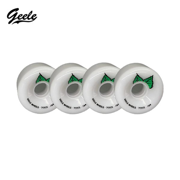 Geele Wheel (4pcs) - ล้อสเก็ตจีลี (4 ชิ้น) (70x45mm.) (สีขาว)