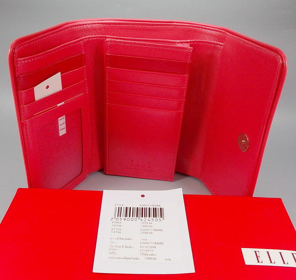 กระเป่าสตางค์ ELLE แดง ใหม่ แท้