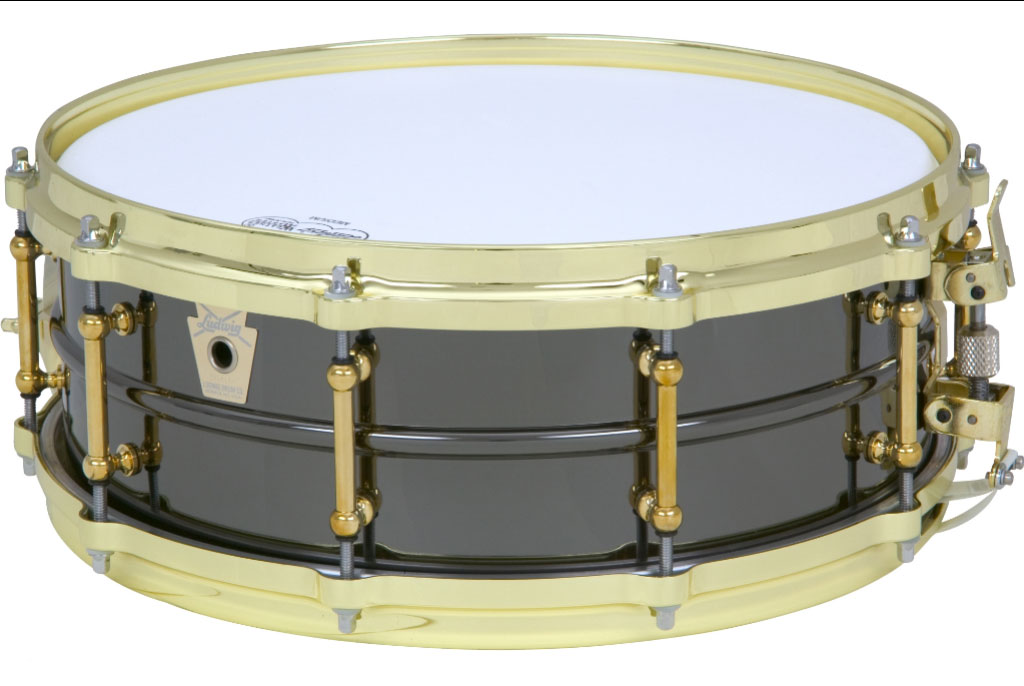 Ludwig Black Beauty Brass on Brass Snare Drum Brass 14X5 Inches