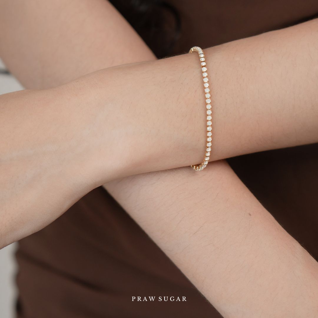 Classic 2mm Bracelet - สร้อยข้อมือคริสตัลเรียงทรงกลมคลาสสิค ขนาด 2mm