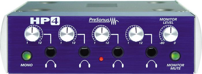 PreSonus HP4 Headphone Amp with 4 Headphones