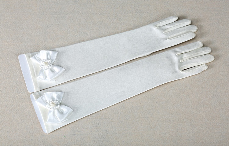 ถุงมือประกอบชุดแฟนซีเด็กหญิงหรือชุดเจ้าหญิง สีขาว Princess Glove