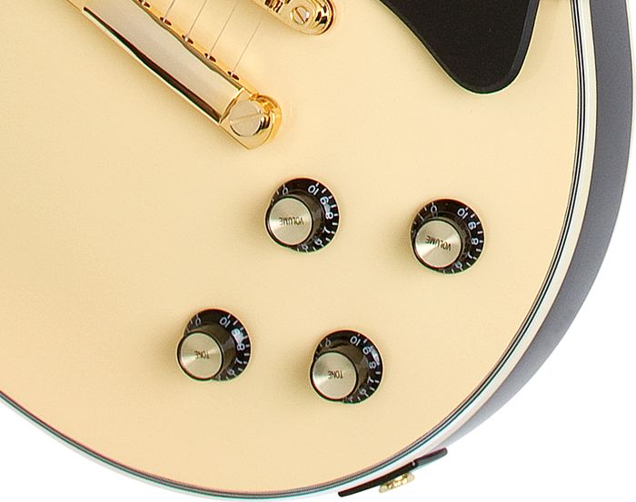 Epiphone Limited Edition Les Paul Custom Blackback Electric Guitar Antique Ivory