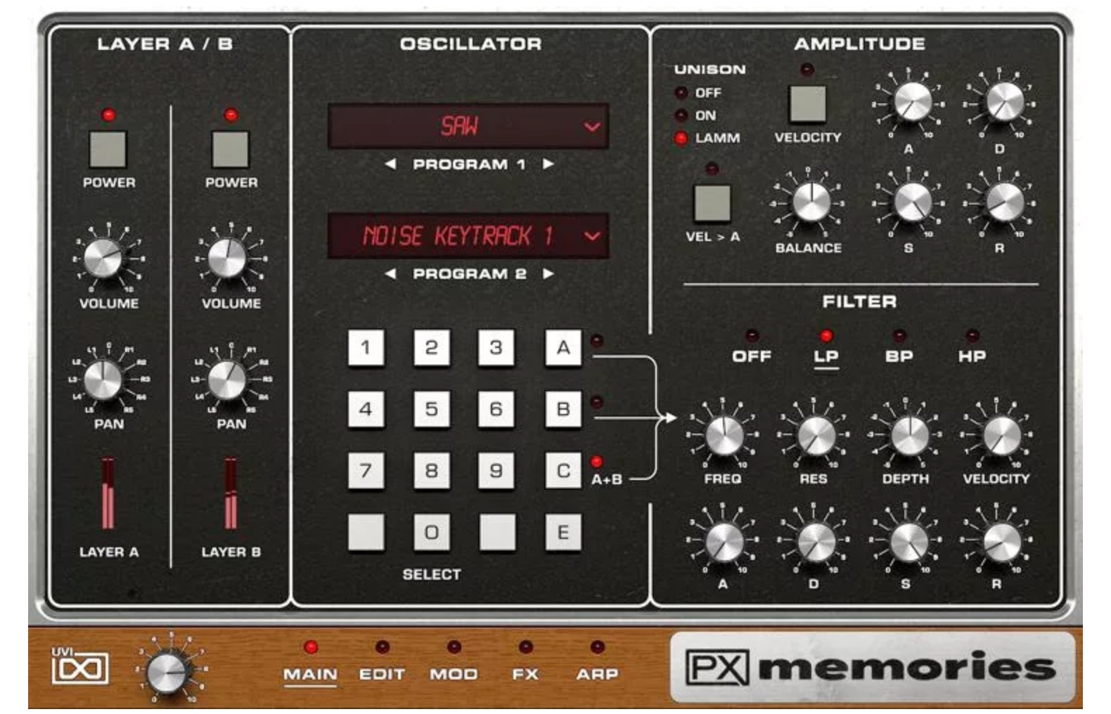 UVI PX Memories Vintage Analog Synthesizer Software