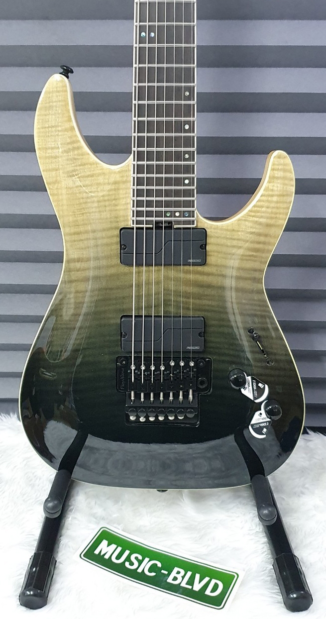 Schecter Guitar Research C-7 FR SLS Elite 7-String Electric Guitar Black Fade Burst