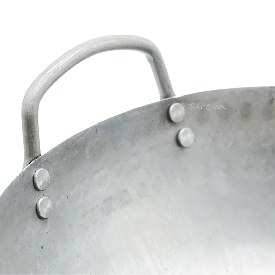 กระทะเหล็กทรงฮ่องกง รุ่น HKC14 (ขนาด 14 นิ้ว / มีหู)