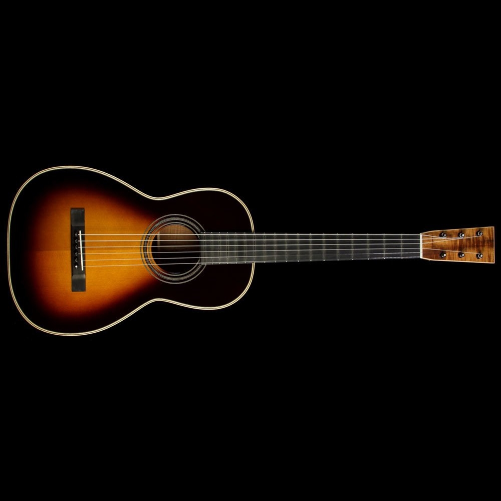 Martin Custom Shop Size 2 Figured Koa Acoustic Guitar 1935 Teardrop Sunburst