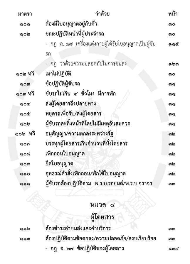 พระราชบัญญัติการขนส่งทางบก เชิงอธิบาย ปรับปรุงใหม่