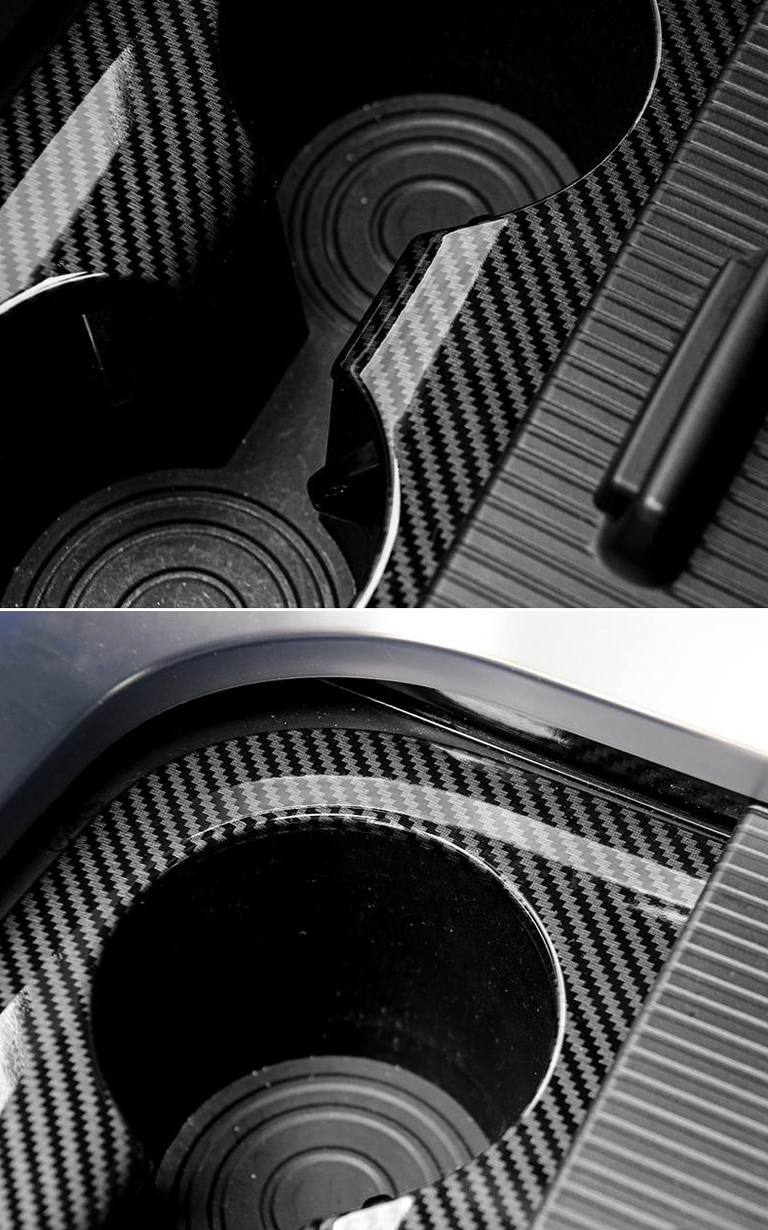 ครอบที่วางแก้วเครฟล่า ลายคาร์บอน Hyundai STARIA