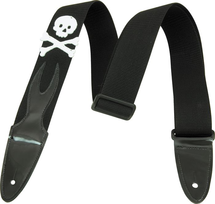 Jodi Head 2" Nylon Guitar Strap with Skull and Crossbones