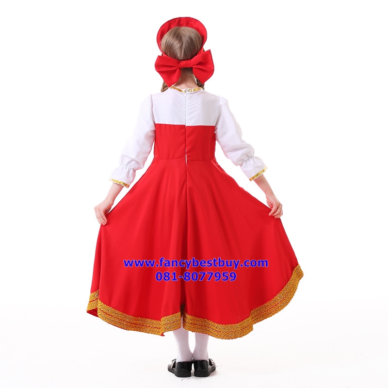 ชุดประจำชาติรัสเซีย Rassia Costume มีขนาด S 100-115, M 115-130, L 130-140