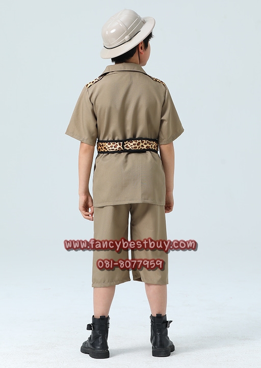 ชุดอาชีพในฝัน ชุดนักสำรวจ ชุดซาฟารี ชุดนักโบราณคดี ชุดเจ้าหน้าที่สวนสัตว์ ชุดปศุสัตว์ (แถมฟรีหมวกผ้า ดูรูปแนบ) ขนาด M 120-130