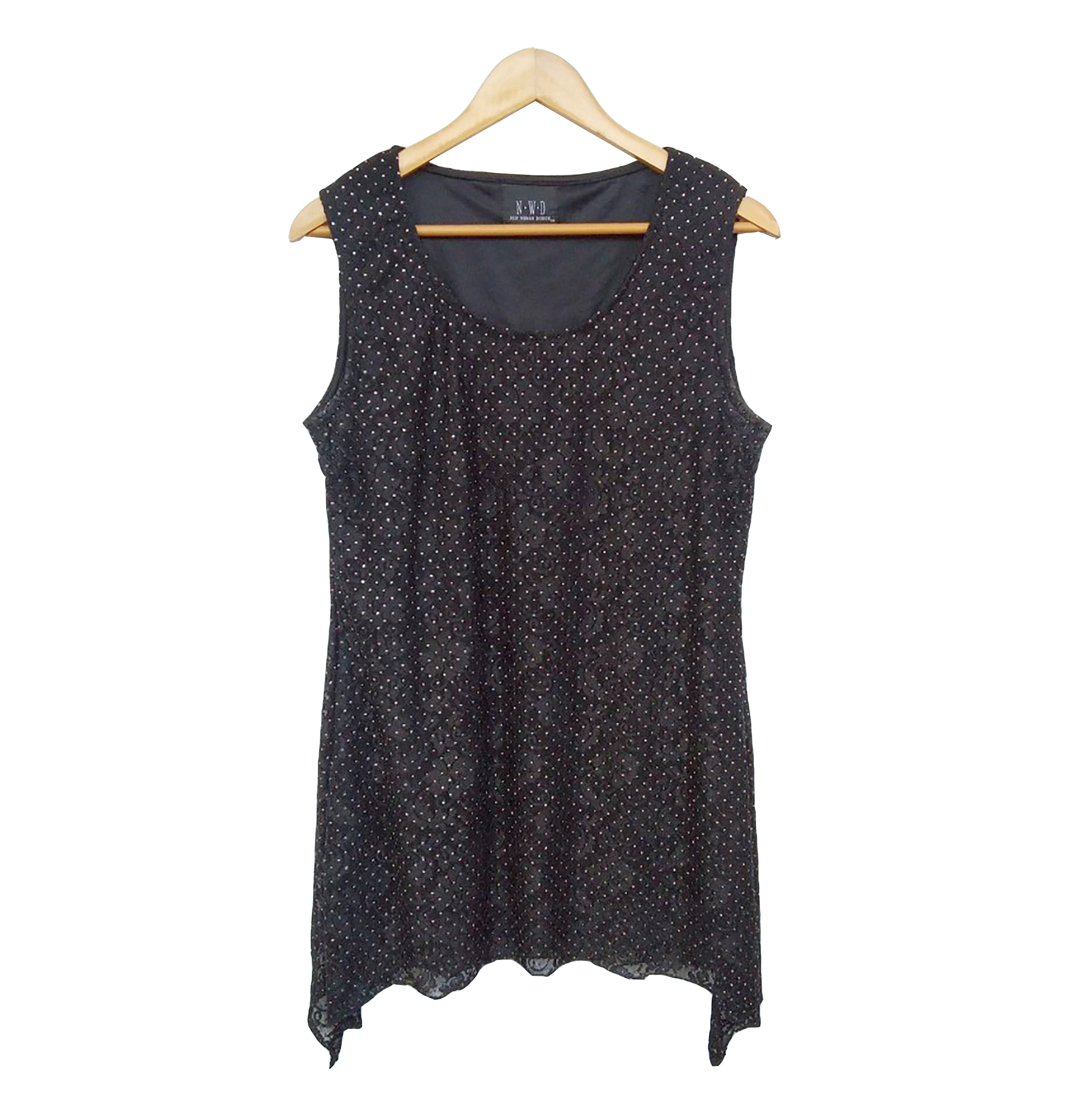 เสื้อมือสอง เดรส คอกลม ผ้าลูกไม้ ซับในผ้ายืด อก 38-40 นิ้ว