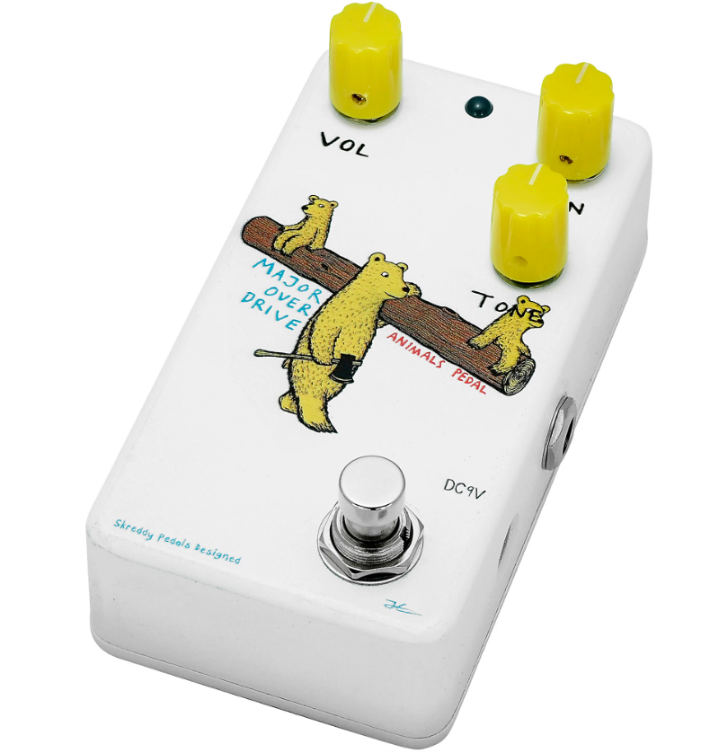 Animals Pedal Major Overdrive V2 Effects Pedal White