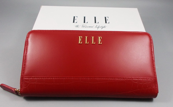 กระเป๋าสตางค์ ELLE แดงมะเหมี่ยว ใหม่ แท้